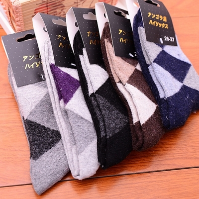 Automatic Wholesale Thick-style Rabbit Wool Socks in cylinder Sweat Warm Men Socks Spring Autumn Winter Men's Socks