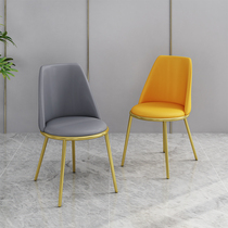 Light luxury dining chair hotel cafe bar chair home post-modern stainless steel gold plated ins style designer dining chair