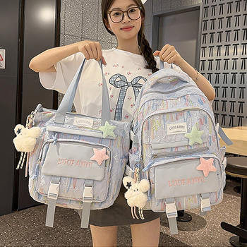 Backpack 2025 New Model for Primary and Secondary School Students, College Students' School Bag with Multiple Pockets, Fashionable and Unique Design Backpack