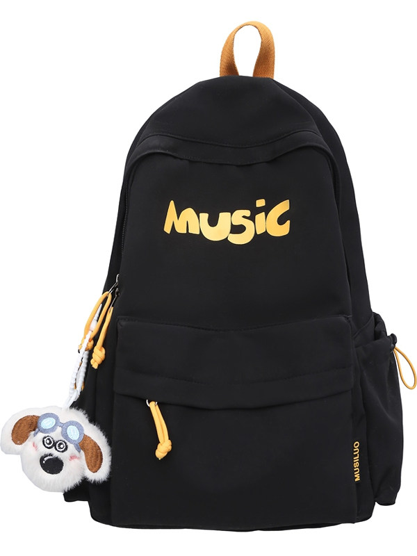 Backpack for Primary and Secondary School Students, Simple Letter Design, Travel and Study Backpack, College Student Class Bag, Niche Design School Bag