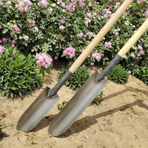 Full steel pointed shovel Outdoor Gardening for outdoor gardening Shovel Yam Shovel Dug Trench Narrow Mouth Iron Shovel Saw Blade Steel Lengthened Punching Shovel