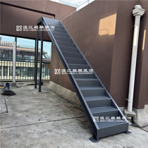 Chengdu customized indoor and outdoor stairs to build steel structure stairs patterned steel plate stairs jump stairs overall straight stairs