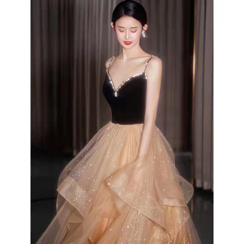Dinner dress 2022 new spring banquet annual meeting dignified atmospheric birthday skirt bride married engaged toast suit