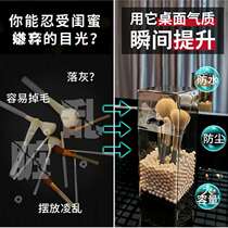 Acrylic make-up brush containing cylinder beauty brush barrel dust-proof pen holder covered with pearl cosmetic containing box transparent