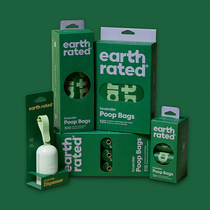 EARTH RATED Protect the Earth Pet Dog Poop Bag Environmentally Friendly Thickened Biodegradable Portable Dog Poop Pickup Bag