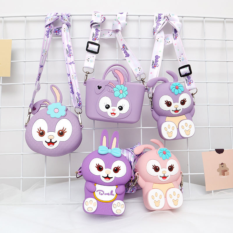 Children's bags summer silicone silicone mini messenger bag baby girl western style girl little princess cute cartoon