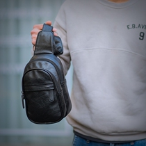 Fashion minimalist chest bag men 2021 new trends Youth Korean version 100 hitch mini small number single shoulder phone skew cross-pack