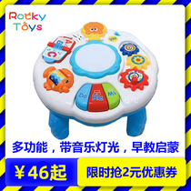 Multifunctional childrens music story puzzle baby learning game table baby early education toy table 0123 years