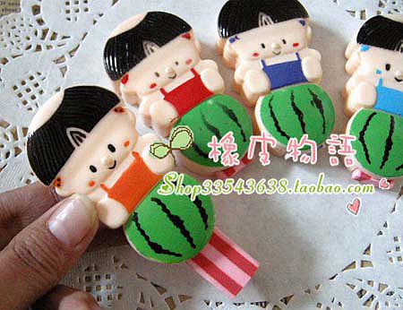 Erasers 80 back nostalgic old stationery childhood Memories of the Jedi 22 years of hand-propelled watermelon Taro eraser 