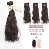 【Текущие волосы】 55 см. Дарк-коричневый (3 штуки) подарок