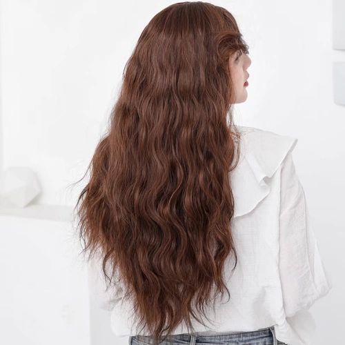 Кудрявый парик, кудрявая реалистичная челка с пробором по середине, шлем, популярно в интернете