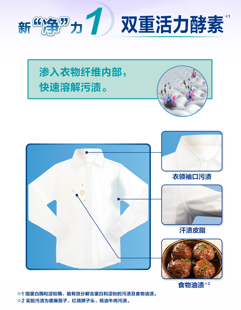 日本花王旗下 洁霸 无磷紫藤香洗衣液 18斤 图3