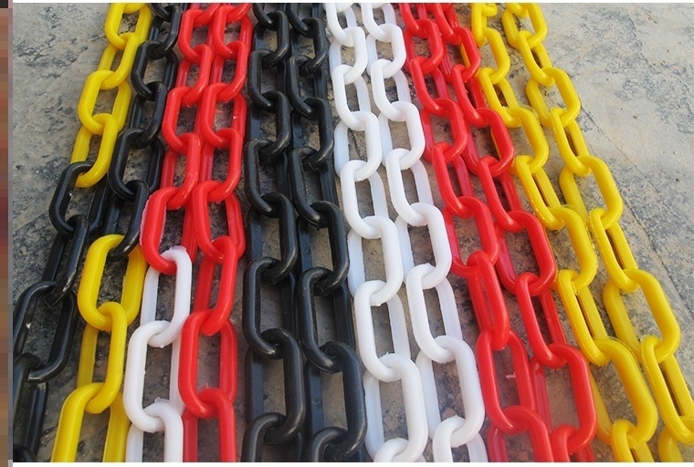Isolation Chain Sub Plastic Chain Durable Lock Chain Isolation Pile Parking Road Pile Road Fence Hung Chain Red White Road Cone 