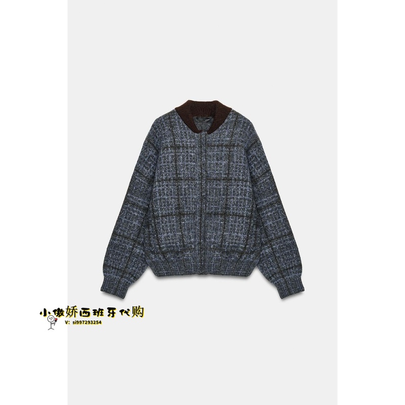 October: Little Tsundere Spain Purchasing Agent Zara Plaid Knitted Bomber Jacket 5802/114 5802114 October: Little Tsundere Spain Purchasing Agent Zara Plaid Knitted Bomber Jacket 5802/114 5802114