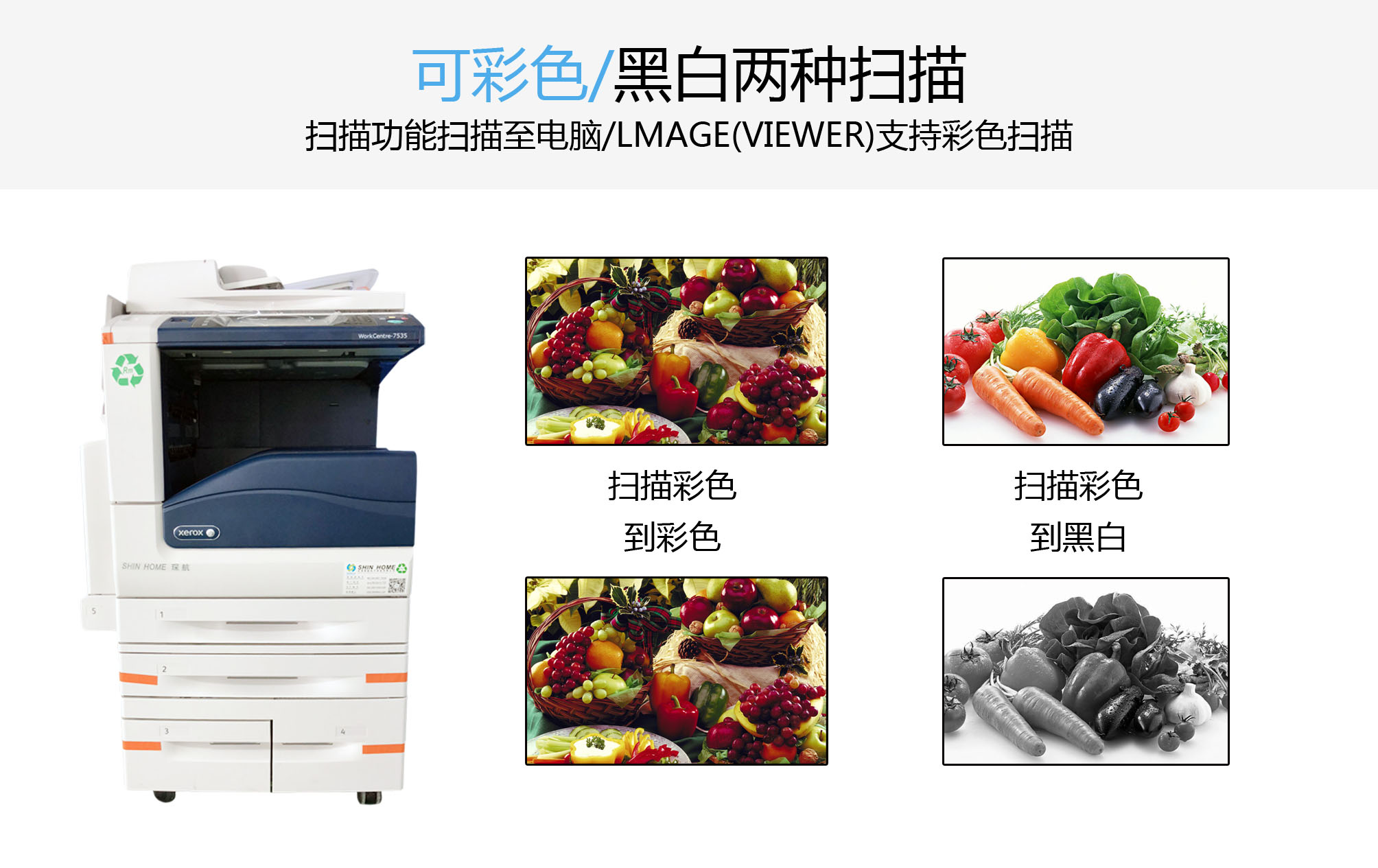 Xerox 7535 7556 máy photocopy màu văn phòng A3 + laser 7535 7556 7545 in một - Máy photocopy đa chức năng