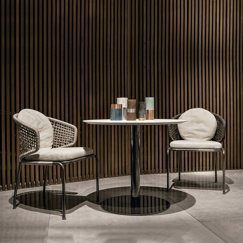 Outdoor vine chair tables and chairs three pieces of balcony leisure vine chairs combination outdoor courtyard milk tea shop outdoor table and chair