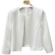 King's best stuff!!!! High-end simple white acetate suit short jacket women's loose suit air-conditioning shirt