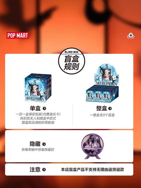 Bubble Mart Skullpanda Mandarin Viewpoint Sp Blind Box Figure Cute Doll Gift Trendy Ornament