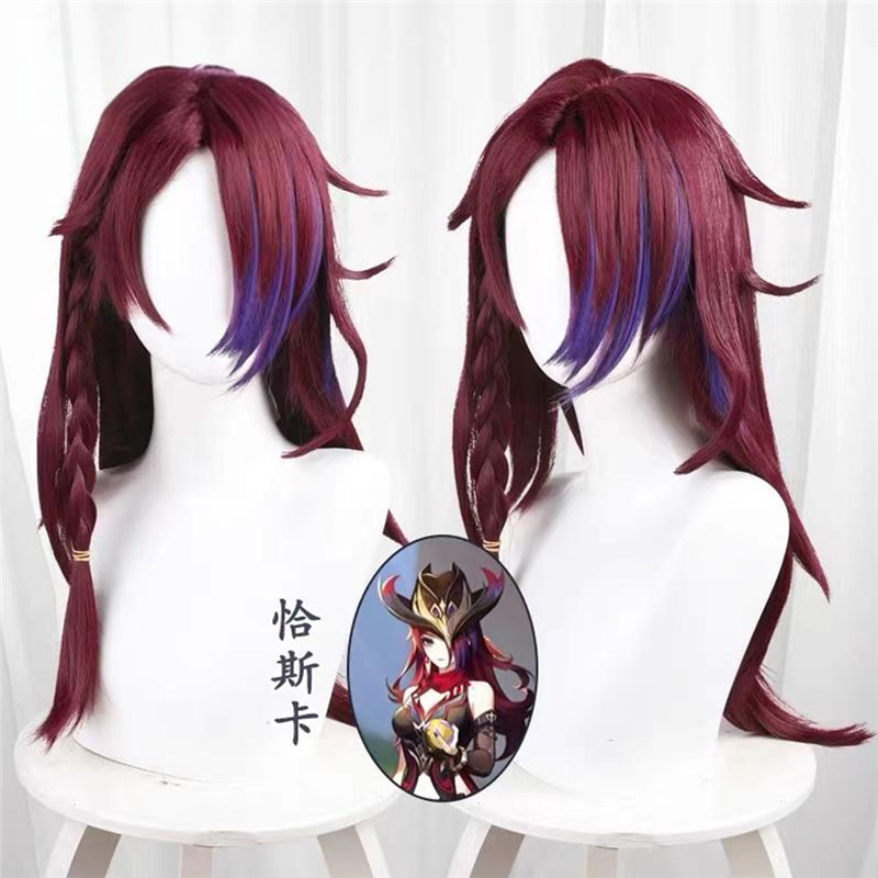 Genshin Impact Chaska Purple Gradient Scalp-Top Braided Long Straight Hair Cosplay Wig Genshin Impact Chaska Purple Gradient Scalp-Top Braided Long Straight Hair Cosplay Wig