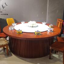 Hotel Electric Big Round Table Hotel Automatic Round Table 10 People 20 People Banquet Hotpot Chairs Combined Swivel Tray Table