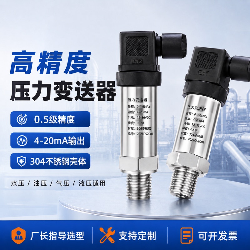 High-Precision Imported Diffused Silicon Pressure Transmitter with Digital Display Pressure Sensor 4-20Ma Hydraulic Water Pressure Air Pressure High-Precision Imported Diffused Silicon Pressure Transmitter with Digital Display Pressure Sensor 4-20Ma Hydraulic Water Pressure Air Pressure