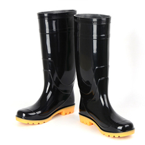 Autumn and winter warm rain boots mens medium and high tube labor insurance wear-resistant non-slip rain boots beef tendon bottom water shoes student waterproof shoes men