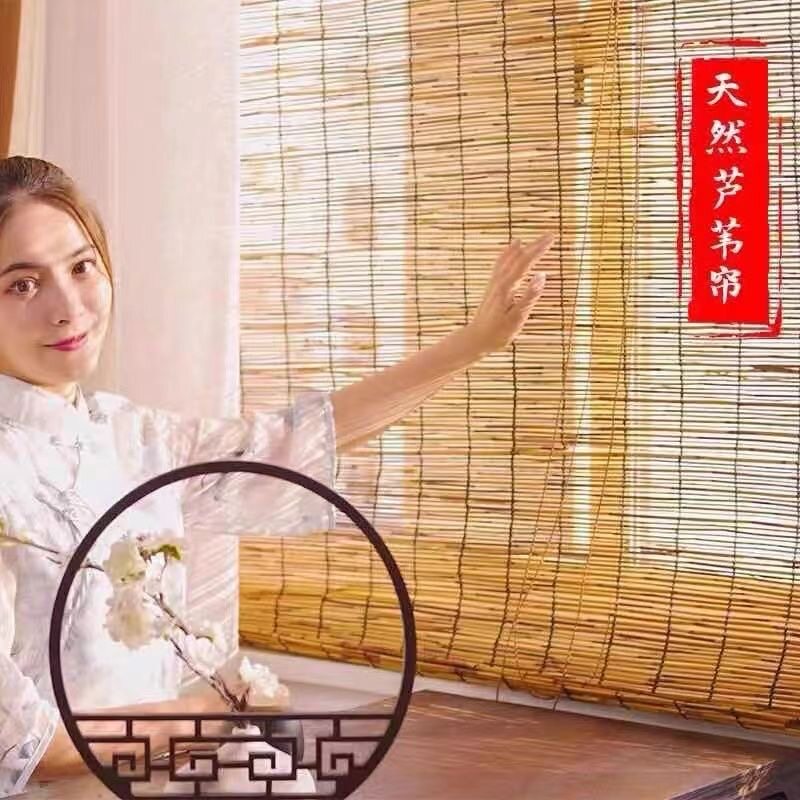 中式复古禅意竹帘:打造你的私人静谧空间,让书房茶室变身心灵绿洲!-卷帘-淘宝百科网