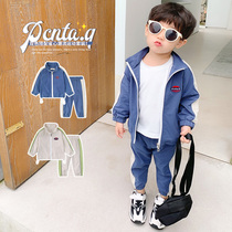 Childrens set 2021 spring new Korean baby two-piece baby Foreign tide clothes handsome boy sportswear