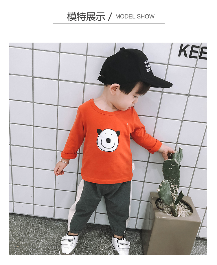 Áo thun trẻ em nam 1-3 tuổi xuân hè cho bé sơ mi dài tay chạm đáy áo sơ mi trẻ em thủy triều 2019 quần áo trẻ em mới thời trang trẻ em