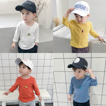 Baby T-shirt men 2021 spring new newborn long sleeve childrens coat baby base shirt childrens clothes tide