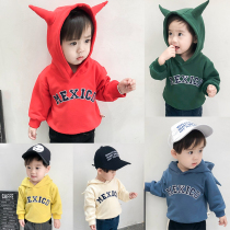 Baby sweater Autumn new childrens clothing Newborn hooded comfortable top Baby coat male childrens clothing trend