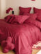 Romantic wedding cotton bed sheet four-piece set 100S wedding embroidery quilt cover bedding wedding bed sheet red gold