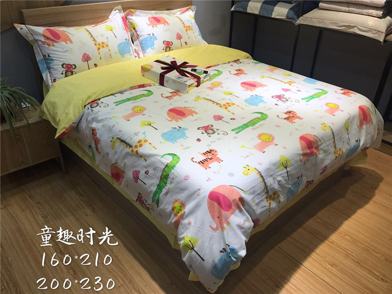 Cotton trẻ em giường bốn mảnh cotton boy boy phim hoạt hình khăn trải giường quilt cover 1.2 m1.5 mét