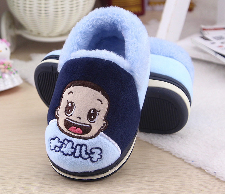 Pantoufles enfants en suède pour hiver - semelle caoutchouc - Ref 1004868 Image 20