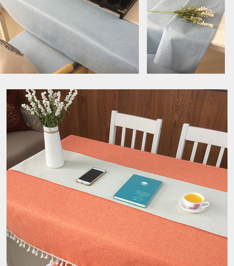 Khăn trải bàn Bắc Âu vải cotton và vải lanh hiện đại IKEA bàn cà phê vải vuông hộ gia đình tua khăn trải bàn hình chữ nhật - Khăn trải bàn khăn trải bàn caro