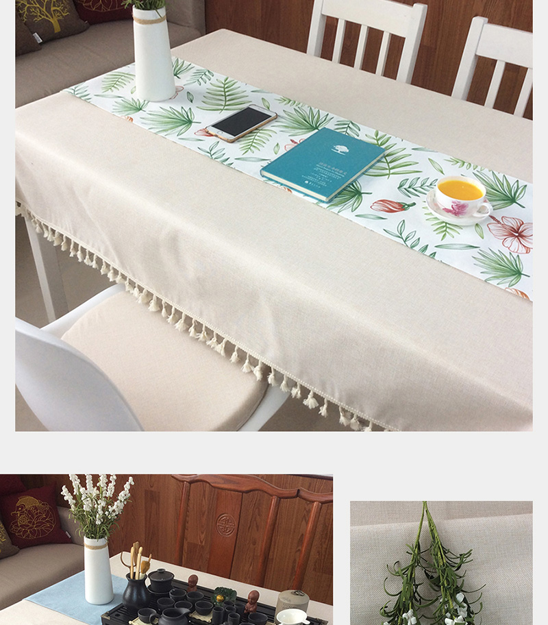 Khăn trải bàn Bắc Âu vải cotton và vải lanh hiện đại IKEA bàn cà phê vải vuông hộ gia đình tua khăn trải bàn hình chữ nhật - Khăn trải bàn khăn trải bàn caro