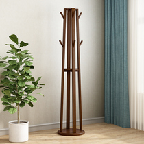 Nordic American clothes hat rack full solid wood modern minimalist clothes hanger containing floor home rack bedroom shelve