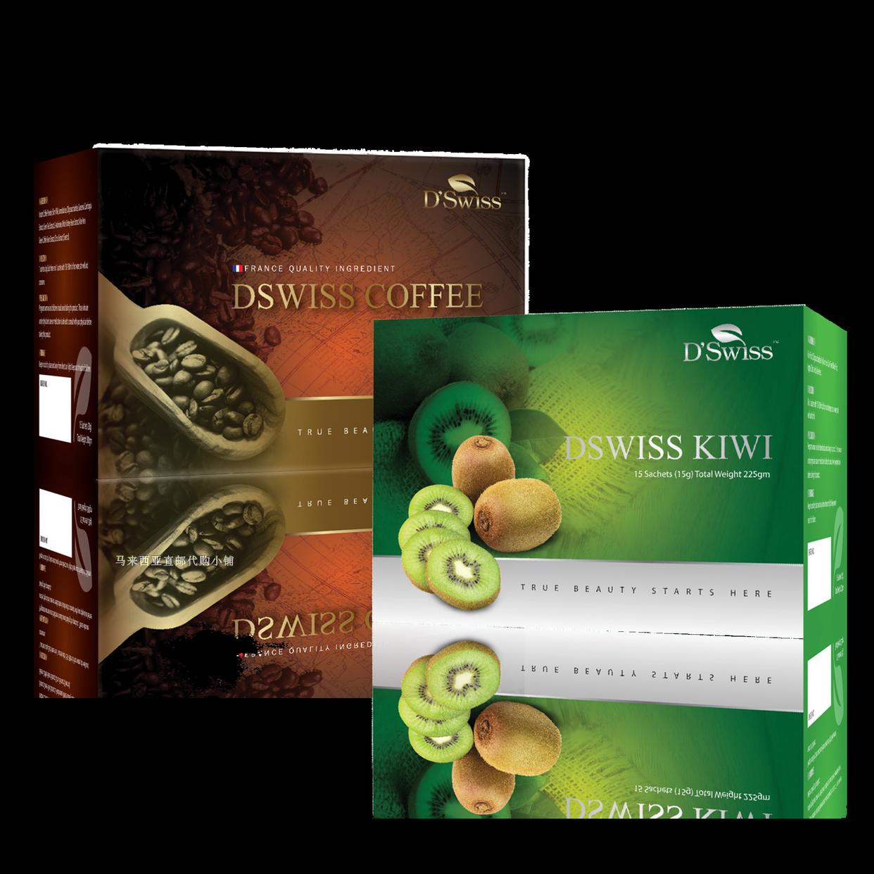 Malaysian direct mail Dswiss Coffee DSwiss Kiwi chiwi fruit powder