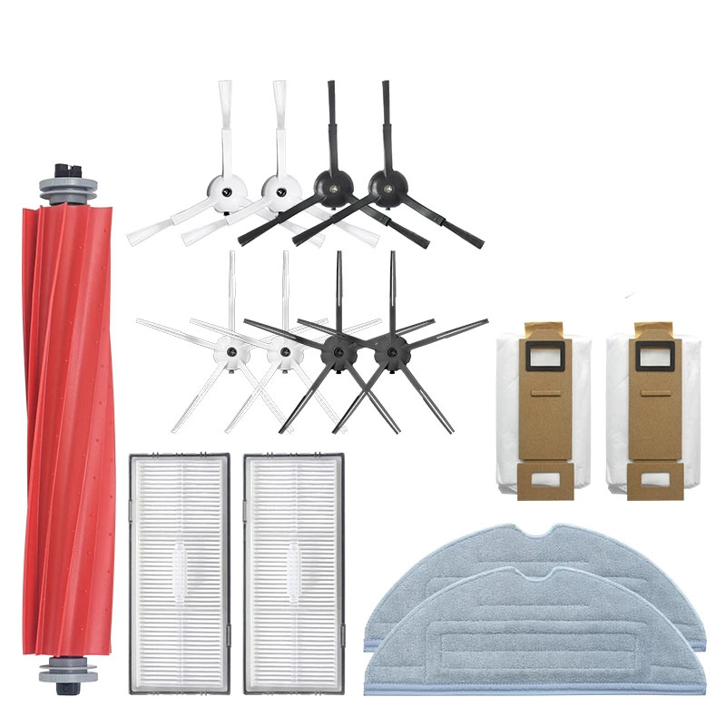 Adapted stone sweeper human accessories T7S PLUS S7 shaking drag cloth dust bag filter core edge brush