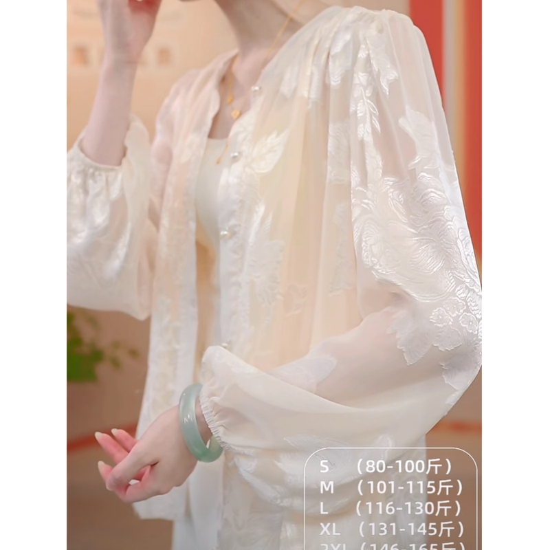 Jacquard Sun Protection Clothing for Women 2026 Spring and Summer New Style Outerwear Shirt Retro Lightweight Versatile Stylish Cardigan Jacket for Women Trendy