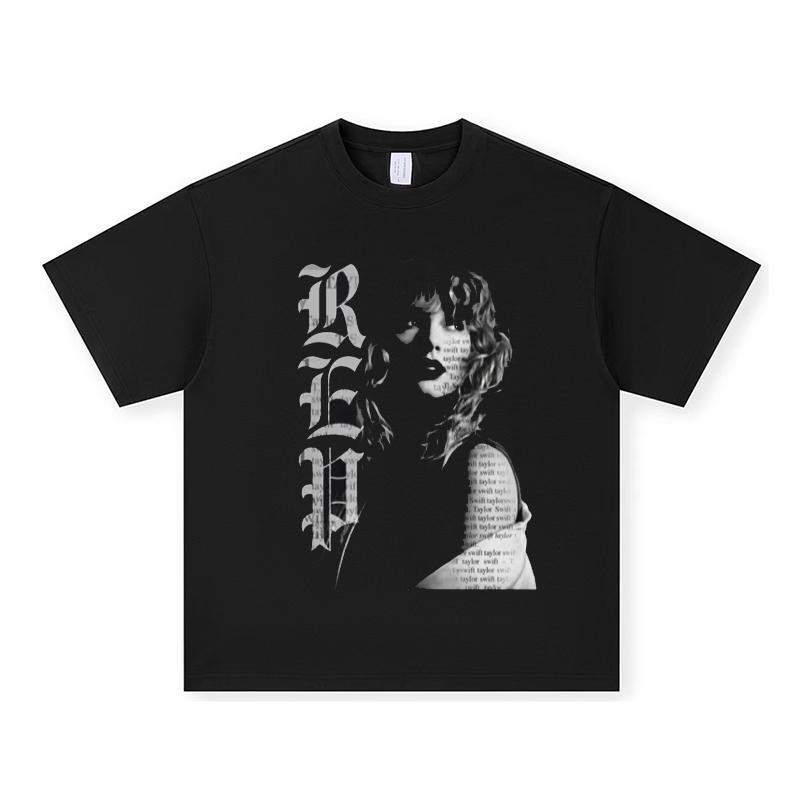 Taylor Swift Merchandise Same Style Pure Cotton T-Shirt the Eras Tour Fan Short-Sleeve Shirt