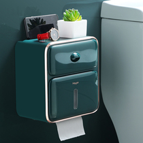 Punch-free creative waterproof tissue holder Toilet paper box Toilet tissue box Toilet toilet paper rack pumping paper box