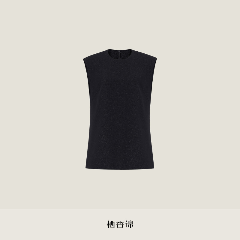 【Qixiangjin】Triacetate Designer Style Sleeveless Pullover Top 【Qixiangjin】Triacetate Designer Style Sleeveless Pullover Top