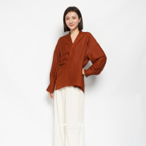 (Qixiangjin) Huang Jinsha Time Designer Style New Chinese Style National Style Top