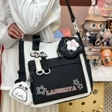 Милая льняная сумка, сумка для учебы, сумка через плечо, вместительная и большая сумка на одно плечо, кошелек, для средней школы