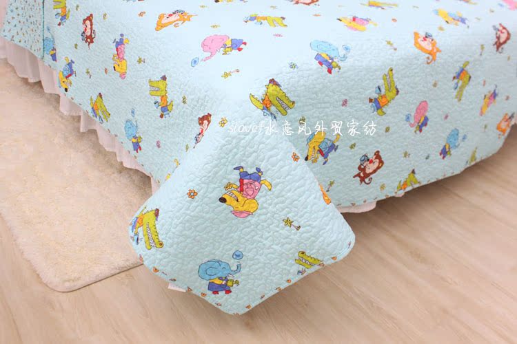 Bộ đồ giường mới teen phim hoạt hình Hàn Quốc bông twill quilted bed bìa mẫu giáo bìa là điều hòa không khí bởi trẻ em