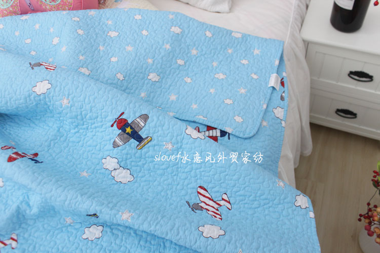 Bộ đồ giường mới teen phim hoạt hình Hàn Quốc bông twill quilted bed bìa mẫu giáo bìa là điều hòa không khí bởi trẻ em