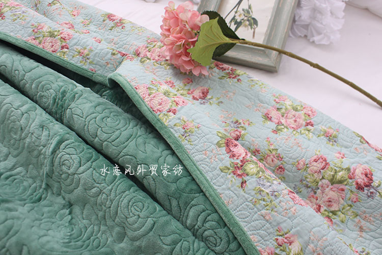 Bộ đồ giường mới, bốn mùa, hoa hồng, sang trọng, bông, chần, trải giường, mùa xuân và mùa thu, máy lạnh, chăn dày, khăn trải giường