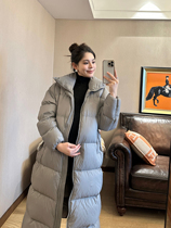 PEIPEI Peipei Maternity Wear Winter Mid-Length Down Jacket Bread Korean Style Warm Winter Womens Jacket