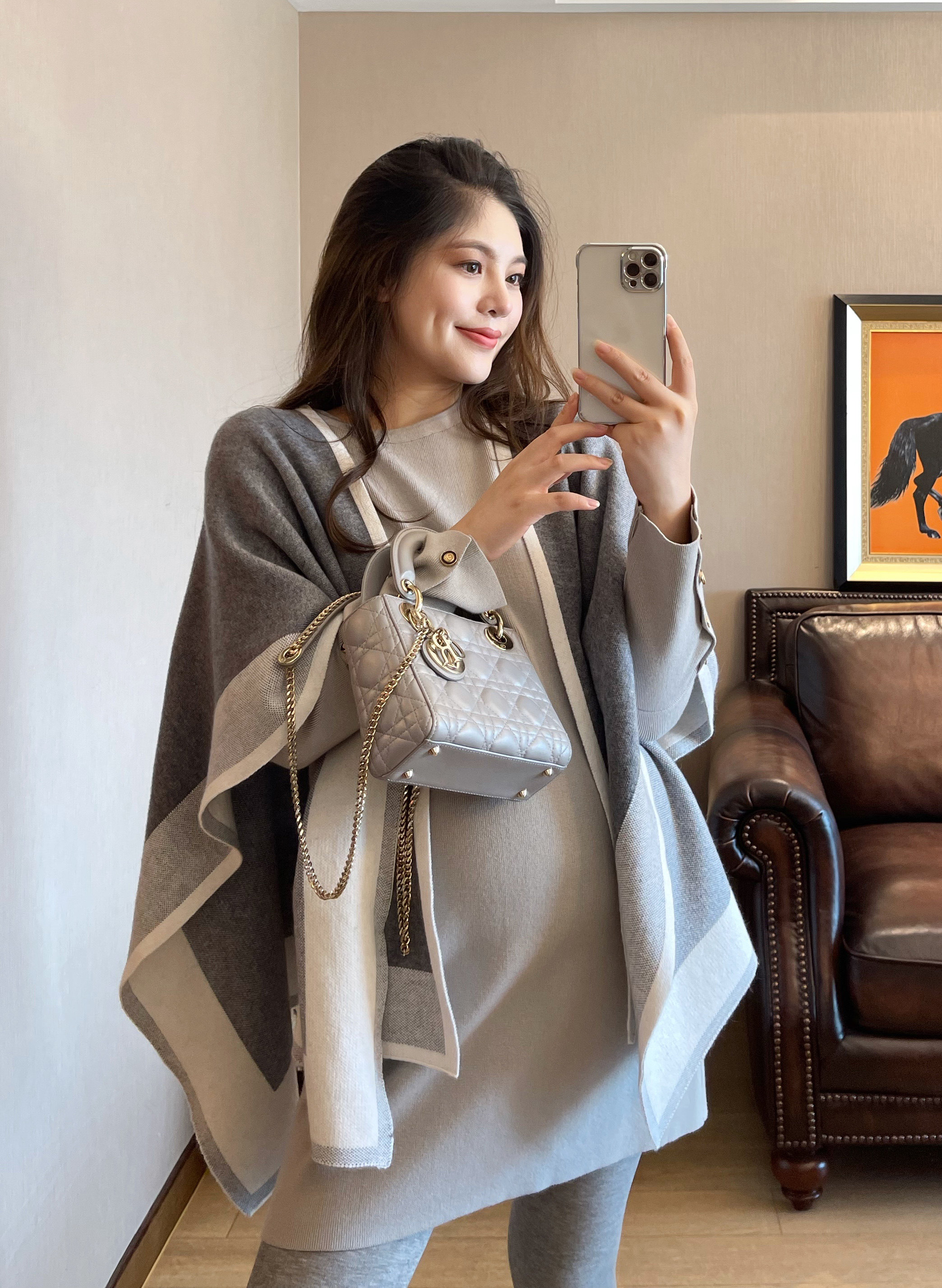 PEIPEI Pepe pregnant women's clothing high-color shawl coat tall, wearing knitting sweater autumn and winter